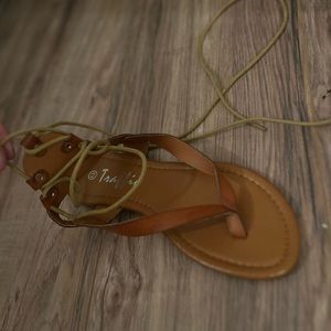 Tan Strappy Sandals